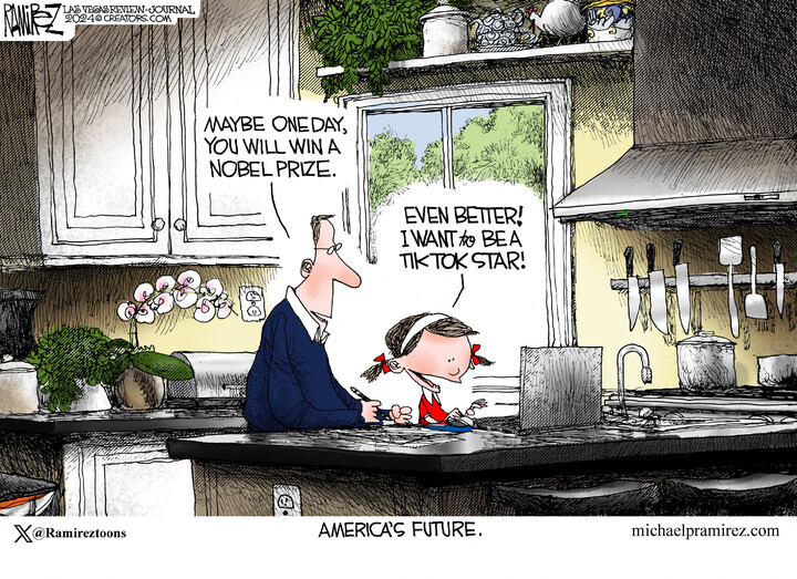 Michael Ramirez for Oct 13, 2024