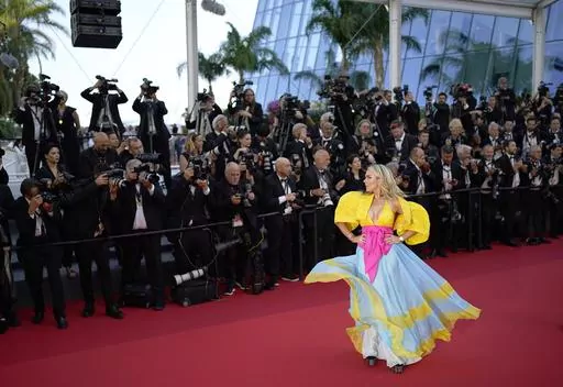 Tallia Storm poses for photographers upon arrival at the opening ceremony at the 75th international film festival, Cannes, southern France, on May 17, 2022. The 76th international film festival kicks off May 16. (AP Photo/Daniel Cole, File)