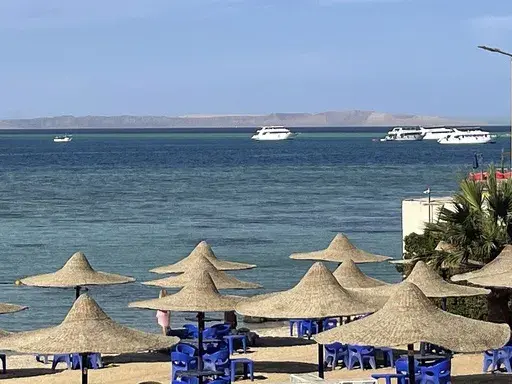 Boats search for survivors after a tourist submarine sank in the popular Egyptian Red Sea destination of Hurghada, Egypt, Thursday, March 27, 2025. (AP Photo)