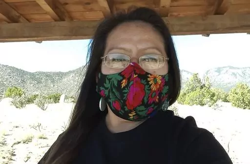 In this photo provided by Albertyn Pino, Pino poses for a selfie in Laguna Pueblo, N.M., Oct. 17, 2020. (Albertyn Pino via AP)