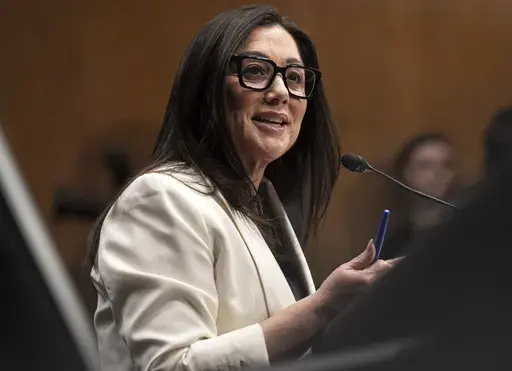 Lori Chavez-DeRemer attends a hearing of the Senate Health, Education, Labor, and Pensions Committee on her nomination for Secretary of Labor, Wednesday, Feb. 19, 2025, on Capitol Hill in Washington. (AP Photo/Jacquelyn Martin)