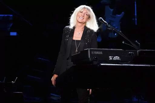 Christine McVie from the band Fleetwood Mac performs at Madison Square Garden in New York on Oct. 6, 2014. McVie, the soulful British musician who sang lead on many of Fleetwood Mac’s biggest hits, has died at 79. The band announced her death on social media Wednesday. (Photo by Charles Sykes/Invision/AP, File)
