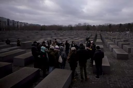 Tourists visit the Holocaust Memorial in Berlin, Germany, on International Holocaust Remembrance Day, on Jan. 27, 2024. More than 250 Holocaust survivors have joined an international initiative to share their stories of loss and survival with students around the world during a time of rising antisemitism following the Oct. 7 Hamas attack on Israel that triggered the war in the Gaza Strip. The Survivor Speakers Bureau was launched Thursday by the New York-based Conference on Jewish Material Claim