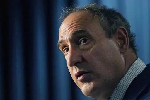 State Epidemiologist Dr. Paul Byers, answers a reporter's question on the types of medical personnel that are to be provided to multiple hospitals statewide to meet the staffing shortages due to the COVID-19 pandemic, at a news briefing Tuesday, Aug. 24, 2021 in Jackson, Miss. Byers says he's retiring at the end of the month, which is also the last day of the state's budget year. In a news release Thursday, June 1, 2023, MSDH said Dr. Kathryn Taylor will replace Byers on an interim basis beginni