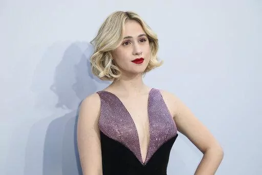 Maria Bakalova poses for photographers upon arrival at the amfAR Cinema Against AIDS benefit the during the 74th Cannes international film festival, Cap d'Antibes, southern France, on July 16, 2021. Bakalova both stars in her latest film, “The Honeymoon,” and worked as a producer, something she said she hopes to do more of in the future, in an interview with the Associated Press on Dec. 14, 2022. (Photo by Vianney Le Caer/Invision/AP, File)