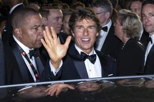 Tom Cruise departs after the premiere of the film 'Top Gun: Maverick' at the 75th international film festival, Cannes, southern France, Wednesday, May 18, 2022. Star power has been out in force at the 75th Cannes Film Festival. After a 2021 edition muted by the pandemic, this year's French Riviera spectacular has again seen throngs of onlookers screaming out "Tom!" "Julia!" and "Viola!" The wattage on display on Cannes' red carpet has been brighter this year thanks the presence of stars like Tom