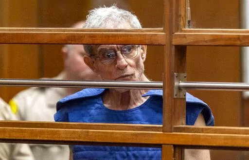 In this Sept. 19, 2019 photo, Ed Buck appears in Los Angeles Superior Court in Los Angeles. A wealthy California Democratic donor convicted of injecting two men with lethal doses of drugs faces a sentence of life in prison. Ed Buck will learn his fate Thursday, April 14, 2022, in a Los Angeles courtroom where a jury concluded his fetish turned fatal. (AP Photo/Damian Dovarganes, File)