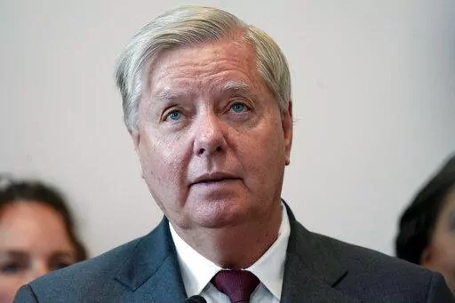 Sen. Lindsey Graham, R-S.C., speaks during a news conference on Capitol Hill, Sept. 13, 2022, in Washington. The Supreme Court has lifted a temporary hold on Graham's testimony in a Georgia investigation of possible illegal interference in the 2020 election by then-President Donald Trump and his allies in the state. The high court on Nov. 1, 2022, left no legal impediments in the way of Graham's appearance before a special grand jury, now scheduled for Nov. 17. (AP Photo/Mariam Zuhaib, File)