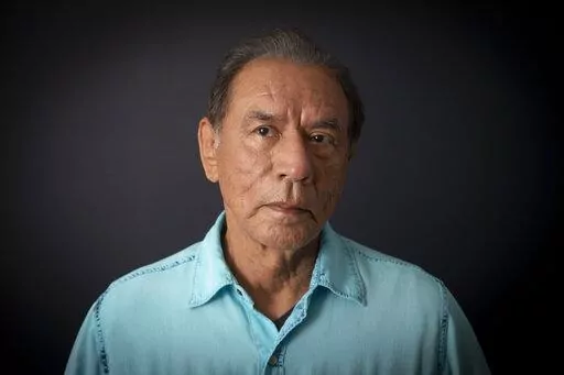 Actor Wes Studi poses for a portrait in New York on June 14, 2022, to promote his film "A Love Song." (Photo by Andy Kropa/Invision/AP)
