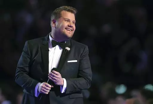 James Corden hosts at the 60th annual Grammy Awards at Madison Square Garden on Jan. 28, 2018, in New York. The multiple Emmy- and Tony Award-winner who gave the world “Carpool Karaoke” is launching a new weekly show set for early 2024 on SiriusXM called “This Life of Mine with James Corden.” (Photo by Matt Sayles/Invision/AP, File)