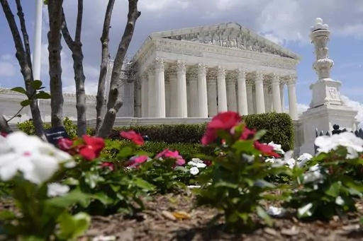 The U.S. Supreme Court, Tuesday, June 13, 2023, on Capitol Hill in Washington. (AP Photo/Mariam Zuhaib)