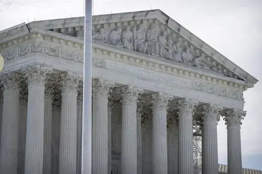 The Supreme Court building is seen on June 28, 2024, in Washington. Two blockbuster opinions are coming on the Supreme Court term's final day, Monday, July 1: whether Donald Trump is immune from federal criminal prosecution as a former president and whether state laws limiting how social media platforms regulate content posted by their users violate the Constitution. (AP Photo/Mark Schiefelbein, File)