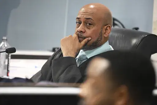 Judge Kenneth King listens to testimony during a case in Detroit, Jan. 23, 2024. (Clarence Tabb Jr./Detroit News via AP, File)