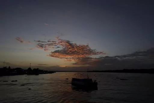 A passenger boat departs from the port city of Breves, located on the island of Marajo, Para state, on the mouth of the Amazon river, Brazil, Thursday, Dec. 3, 2020. Brazil’s environmental regulator refused on Wednesday, MAy 17, 2023, to grant a license for a controversial offshore oil drilling project near the mouth of the Amazon River, prompting celebration from environmentalists who had warned of its potential impact. (AP Photo/Eraldo Peres, File)