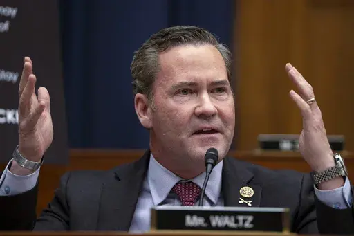Rep. Mike Waltz, R-Fla., speaks during a hearing of the House Armed Services Committee with Secretary of Defense Lloyd Austin on Capitol Hill, Feb. 29, 2024, in Washington. (AP Photo/Mark Schiefelbein, File)