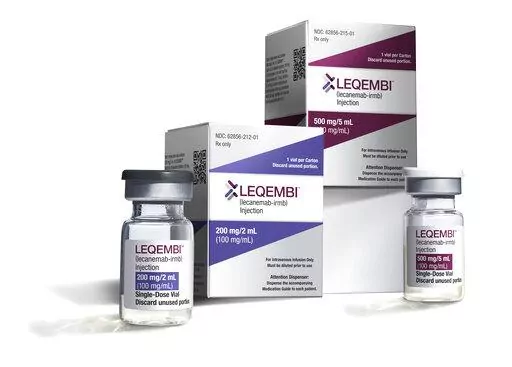 This Dec. 21, 2022 image provided by Eisai in January 2023, shows vials and packaging for their medication Leqembi. On Friday, Jan. 6, 2023, U.S. health officials approved Leqembi, a new Alzheimer’s drug that modestly slows the brain-robbing disease. The Food and Drug Administration granted the approval Friday for patients in the early stages of Alzheimer's. (Eisai via AP)