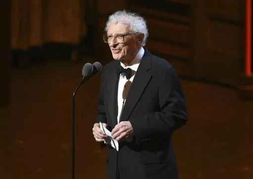 Sheldon Harnick accepts the special Tony Award for lifetime achievement in the Theatre at the Tony Awards at the Beacon Theatre on Sunday, June 12, 2016, in New York. Harnick, who with composer Jerry Bock made up the premier musical-theater songwriting duos of the 1950s and 1960s with shows such as "Fiddler on the Roof," "Fiorello!" and "The Apple Tree," died Friday. He was 99. (Photo by Evan Agostini/Invision/AP, File)