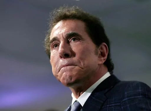 Casino mogul Steve Wynn pauses at a news conference in Medford, Mass., on March 15, 2016. Wynn's long legal fight with Nevada gambling regulators over claims of workplace sexual misconduct is expected to end Thursday, July 27, 2023, with a settlement calling for him to pay a $10 million fine and cut virtually all ties to the industry he helped shape in Las Vegas. (AP Photo/Charles Krupa, File)