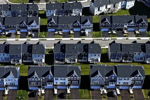 A housing development in Cranberry Township, Pa., is shown on March 29, 2024. (AP Photo/Gene J. Puskar, File)